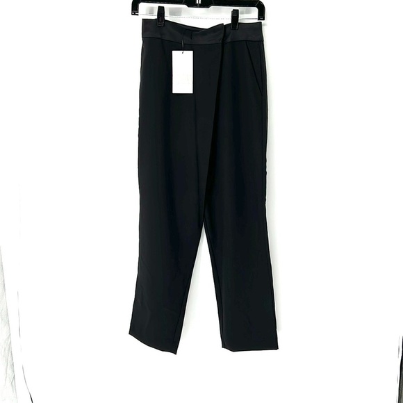 Zara NWT wrap wide leg ankle pants XS - Picture 1 of 8